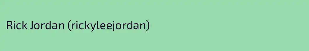 Rick Jordan (rickyleejordan)